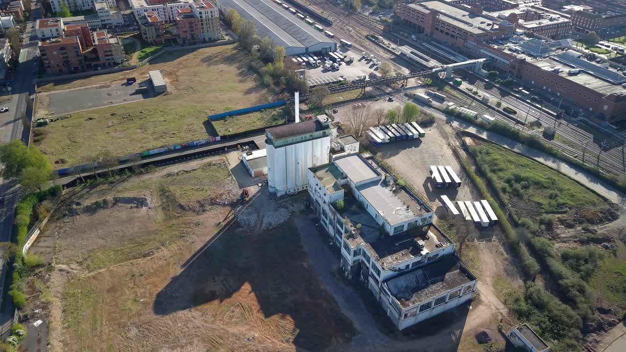 Aerial view looking down over Wheat quarter regeneration development project in Welwyn garden city