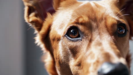 close-up of a dog's face