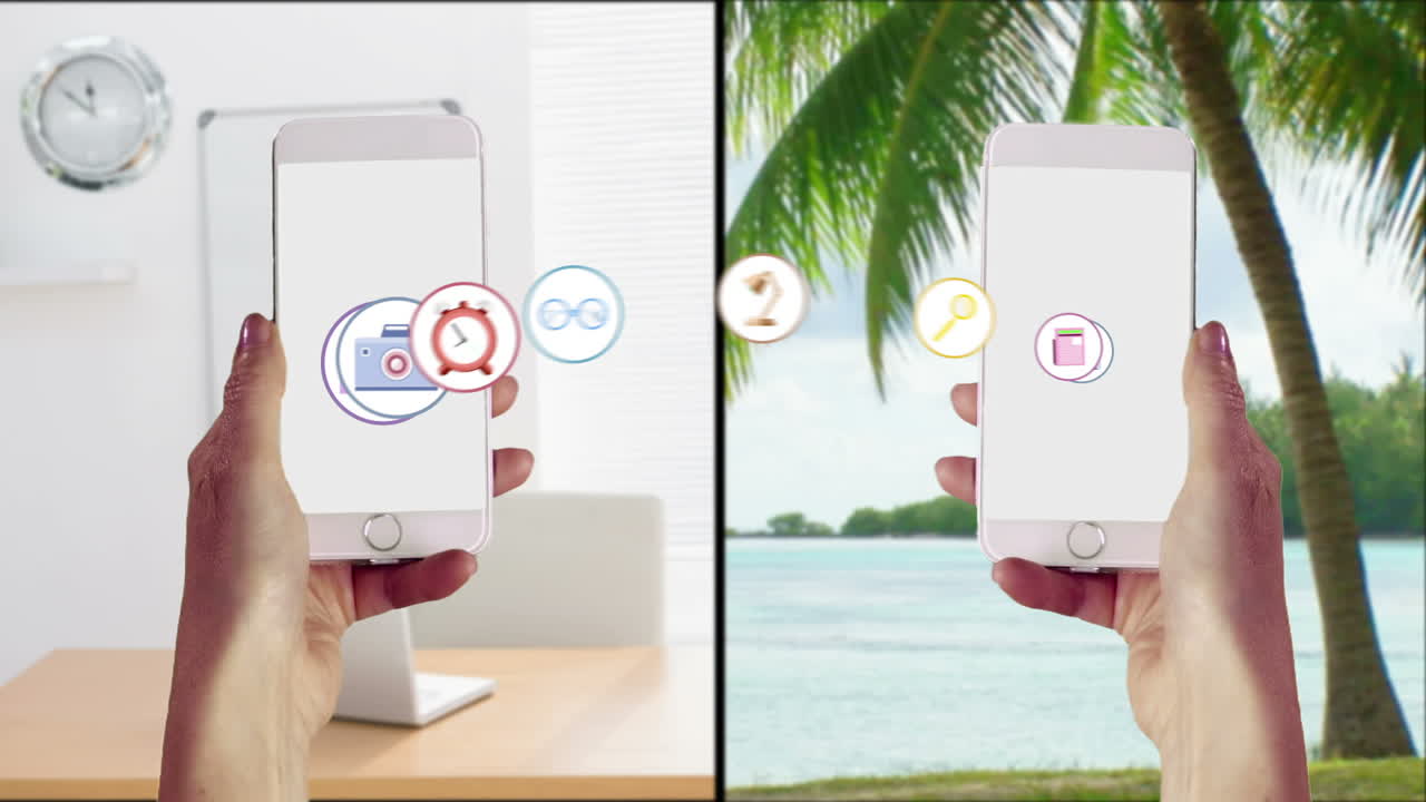 한 스마트폰에서 다른 스마트폰으로 앱을 전송하는 것