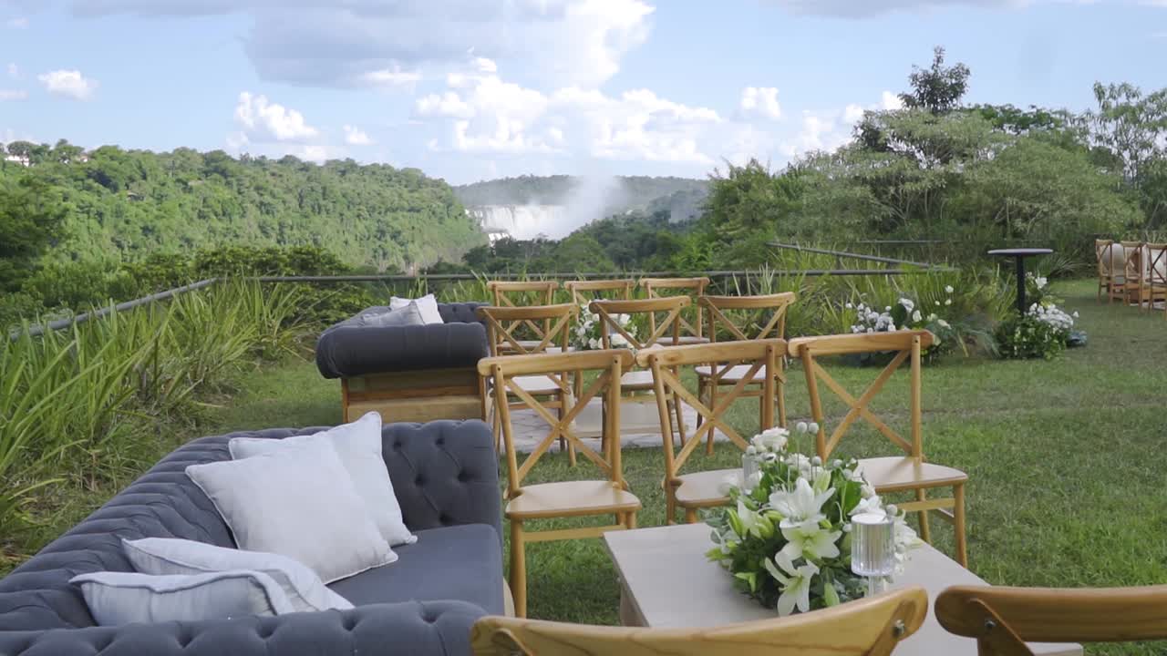 아르헨티나 미시아스 에 있는 이구아즈 폭포 의 모습, 결혼식 의 테라스 에서