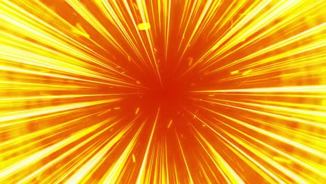 manga o animación de líneas de cómics. efectos de velocidad de acción con chispas. rayos de luz, explosión, poder. animación de bucle de deformación de hipervelocidad. líneas radiales.