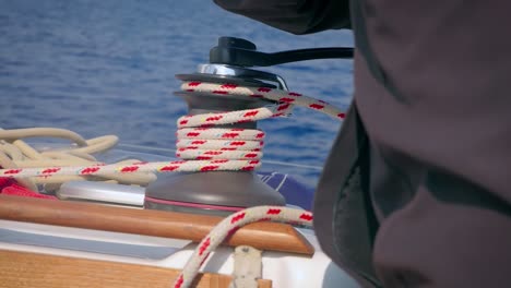 cabrestante de hierro marino giratorio para amarrar el barco