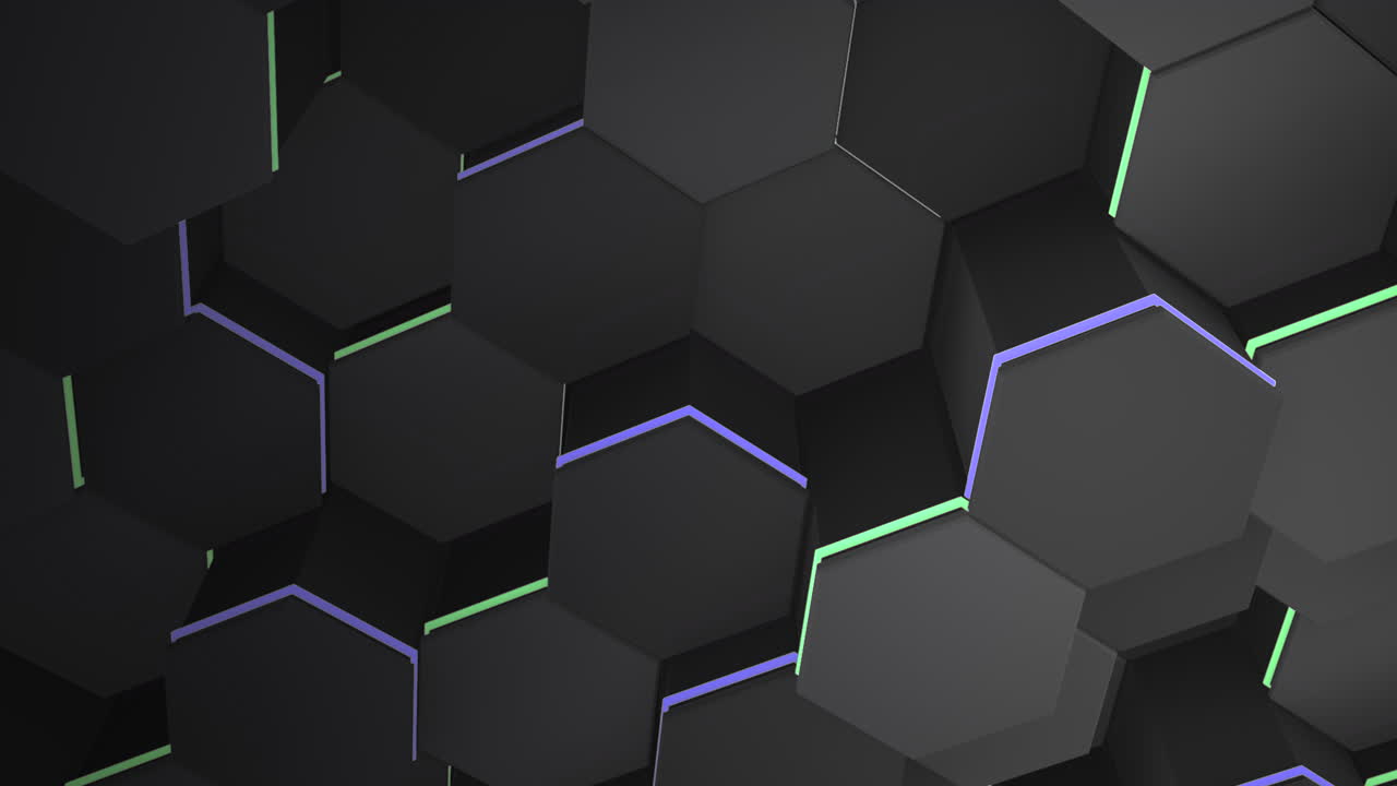 Motion dark black hex grid background 35
