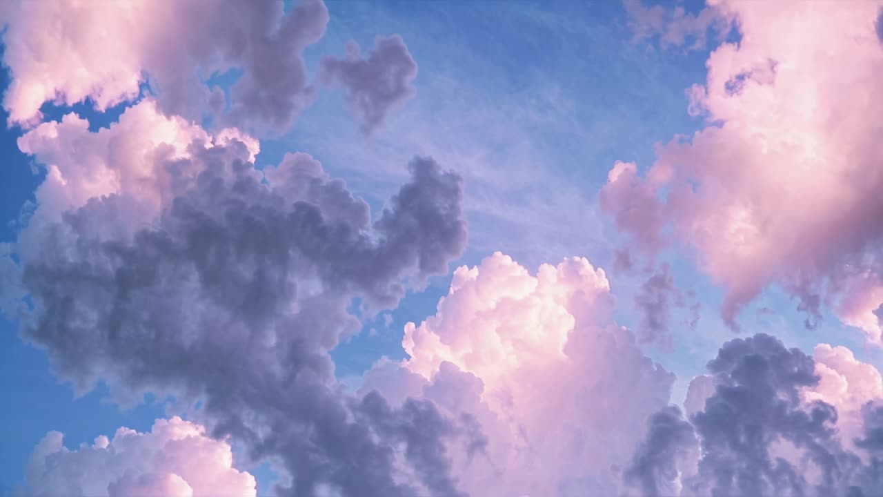 Beautiful cloudscape with cumulus clouds