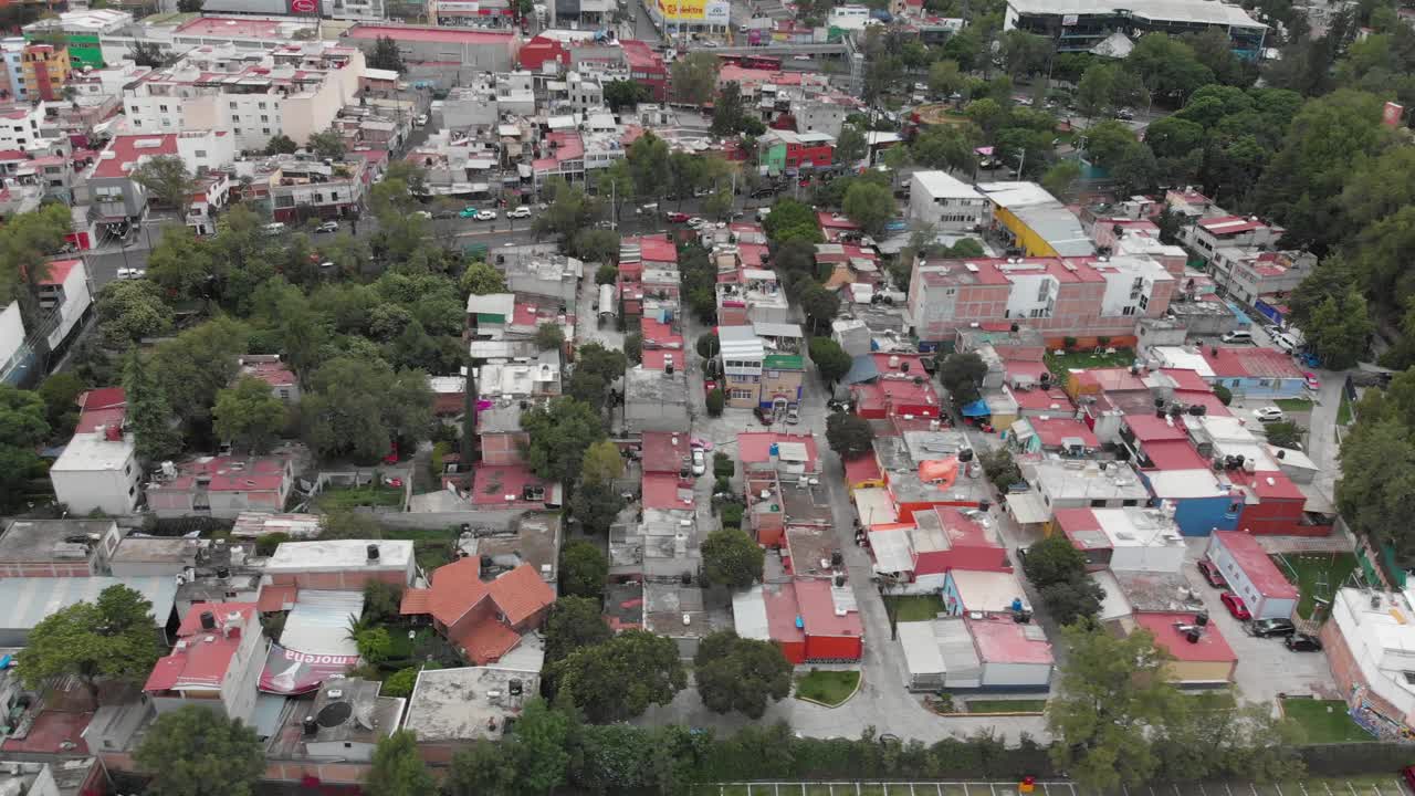 vista aérea de el manantial en el barrio de peña pobre, sur de la ciudad de méxico