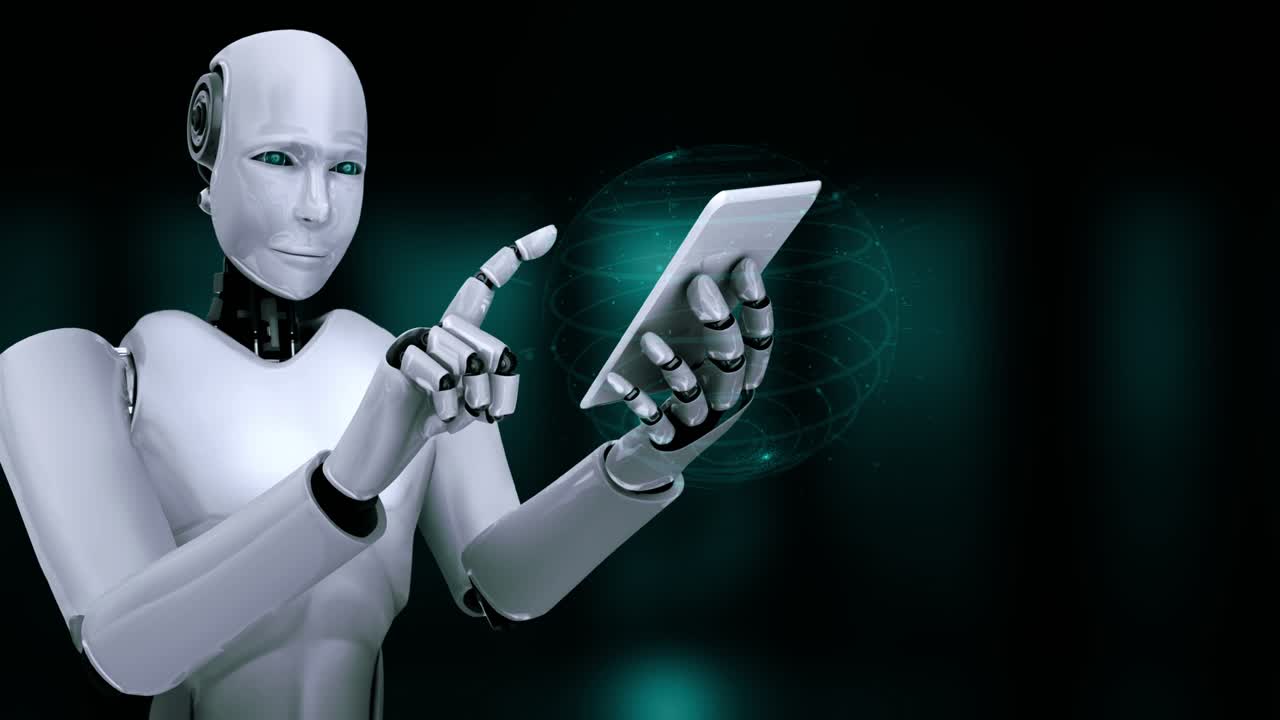 conexión a internet controlada por un robot humanoide y proceso de aprendizaje automático