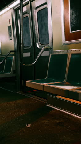 empty subway car interior