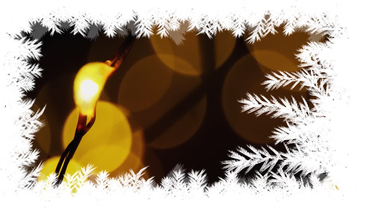 frontera de árbol de navidad con luces