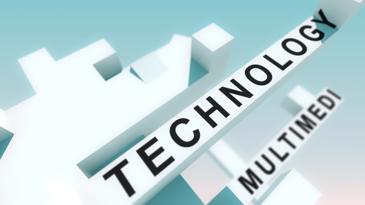 익숙한 경험: 큐브로 애니메이션 된 단어