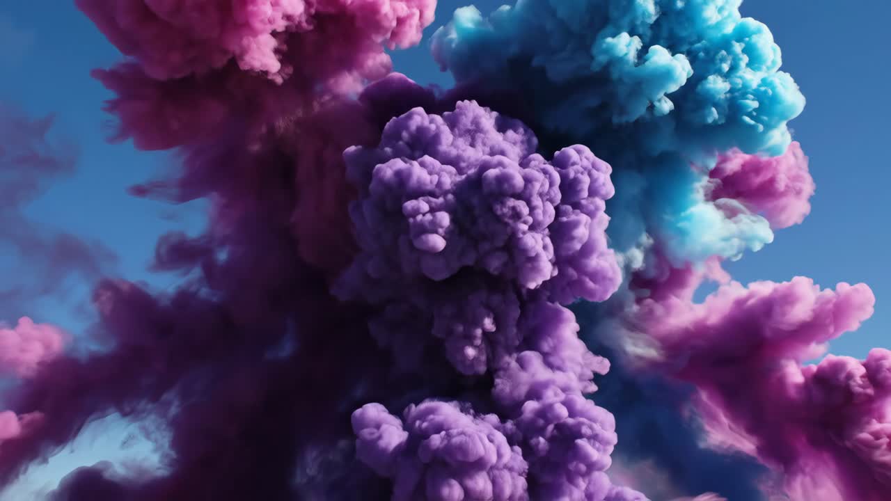 explosión de humo colorido