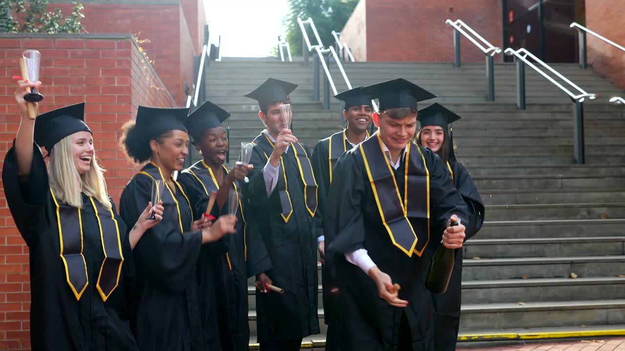 Graduation Celebration with Champagne
