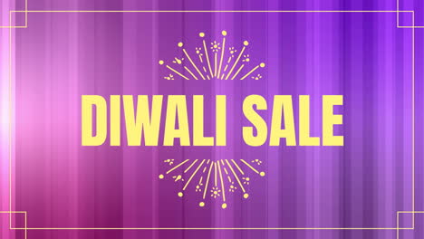 diwali sale text against colored background 4k