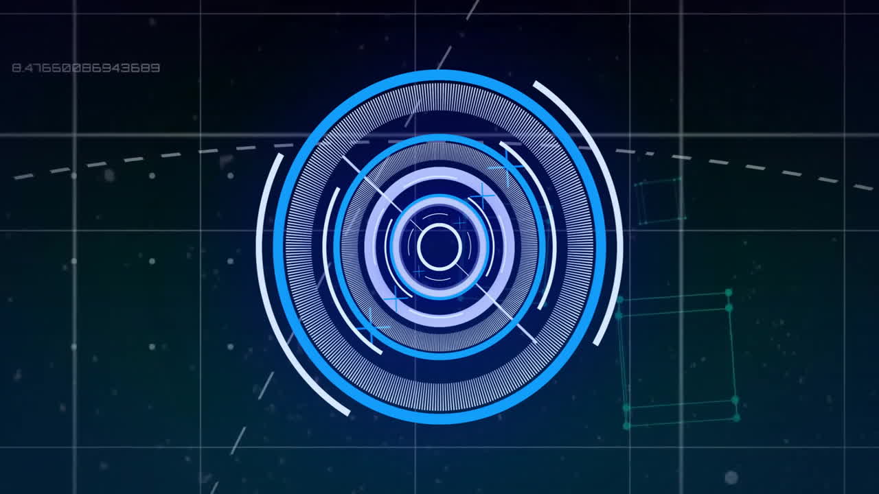 animación del escaneo del alcance a través de la red de conexiones