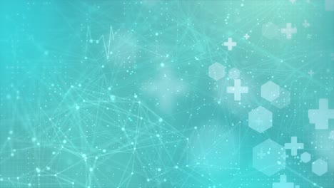 medical science and technology connections dots and lines loop background abstract background with