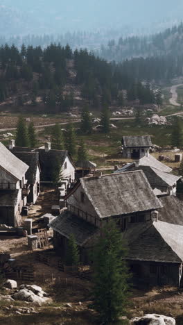 medieval village in the mountains