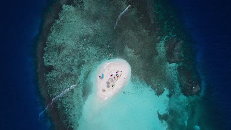 aerial view of a tropical island paradise