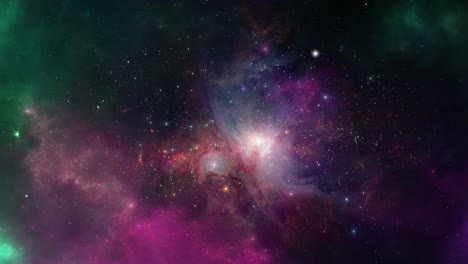 Vista-De-Volar-A-La-Nebulosa-Que-Está-En-El-Universo-Infinito