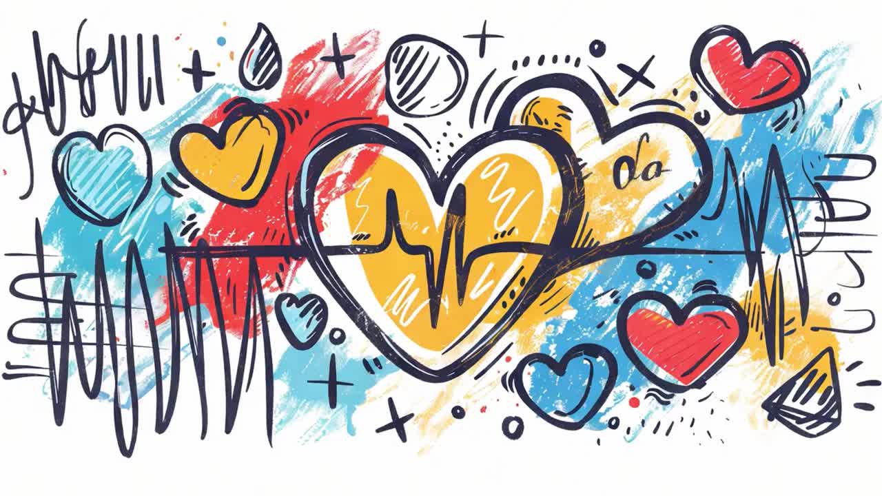 Colorful Abstract Heart Illustration