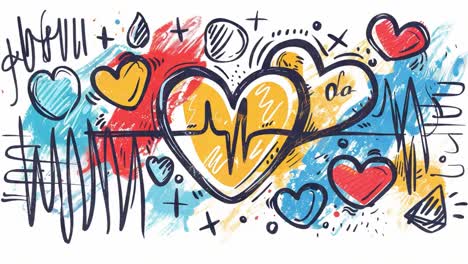 colorful abstract heart illustration
