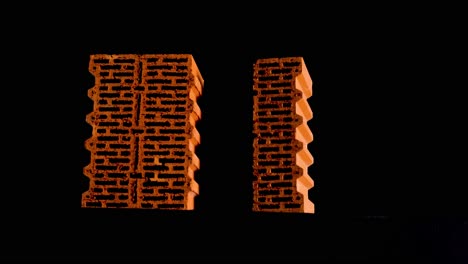 two hollow bricks