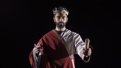 King-of-Rome-in-the-Middle-Ages.-Black-background.