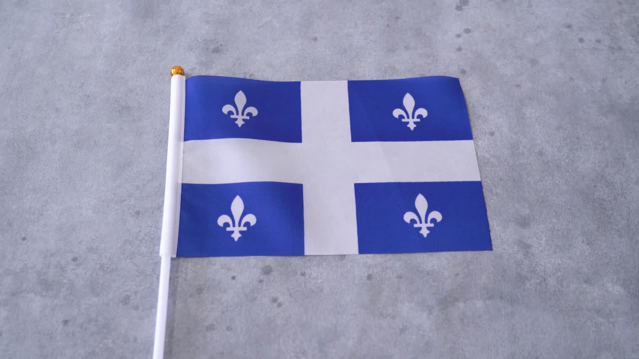 Bandiera del Quebec, provincia canadese. Concetto di indipendenza.