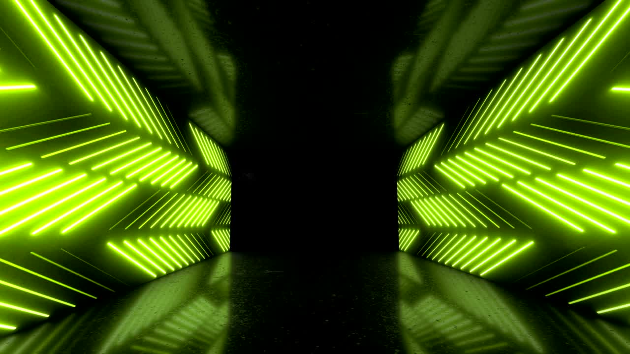 led de neón luces brillantes bucle de puerta estelar fondo abstracto 4k