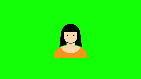 Fondo-Transparente-De-Vídeo-De-Animación-En-Bucle-De-Icono-De-Avatar-De-Mujer-Con-Canal-Alfa