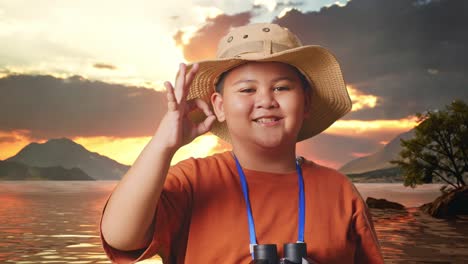 happy boy explorer