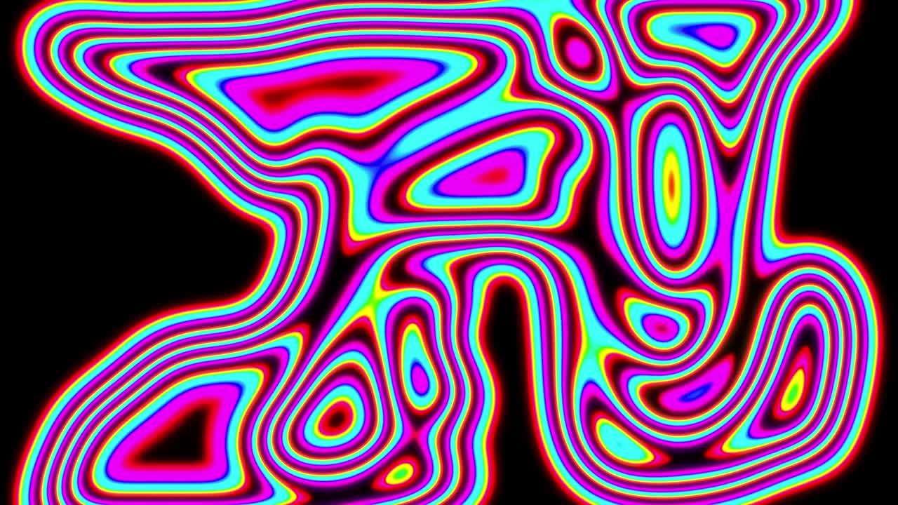 ondas abstractas multicolores sobre un fondo negro