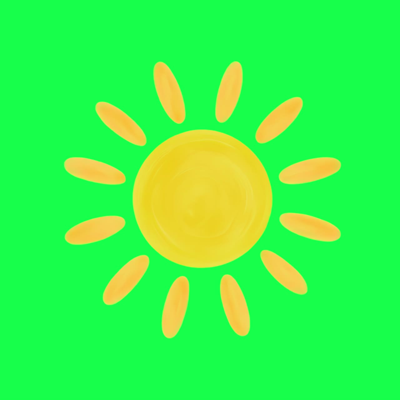 Bright sun animation, transparent 4K video, green screen | Premium ...