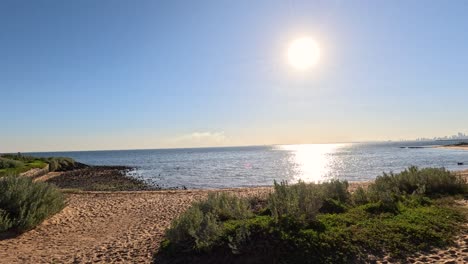 sunny day at brighton beach, melbourne