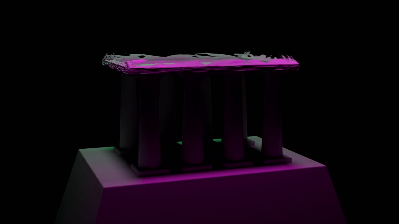 греческий храм в 3d