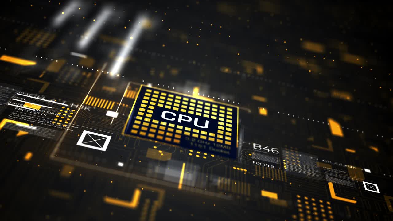 cpu binaria de 4k en una placa electrónica