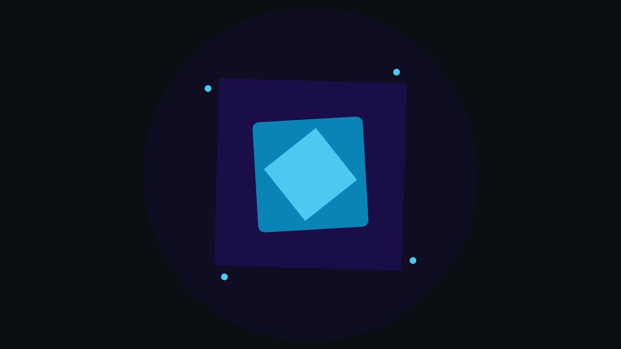 Abstract Geometric Animation of Rotating Squares