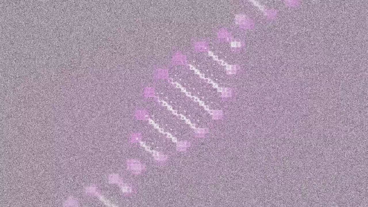 animación de la cadena de adn sobre la interferencia.