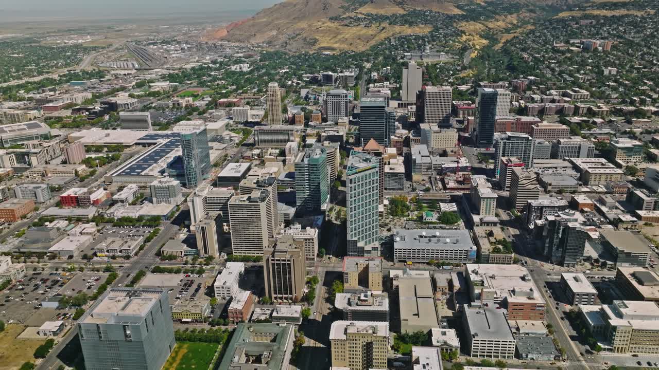 City Streets with Wasatch Mountain View of South Salt Lake City, Utah