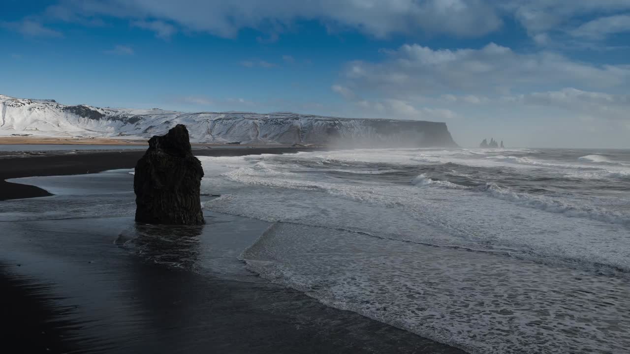 Black sand beach in Vik, Iceland