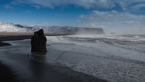 black sand beach in vik, iceland