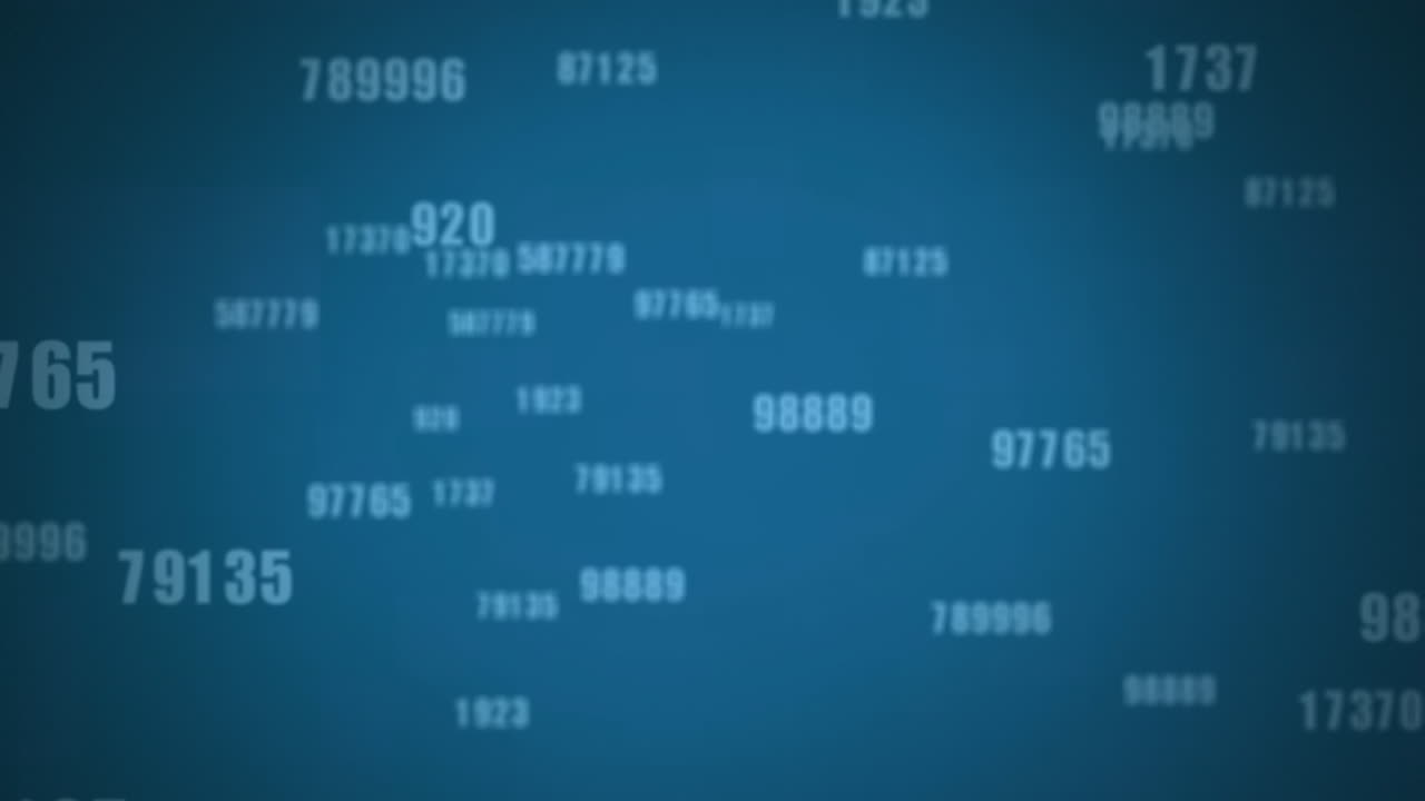 múltiples números cambiando contra un fondo azul