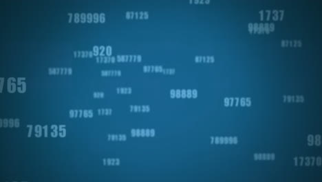 múltiples números cambiando contra un fondo azul