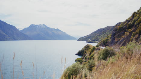 serene lake and mountain scenery