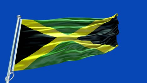 4k highly detailed flag of jamaica - jamaica flag high detail - national flag jamaica wave pattern loopable elements