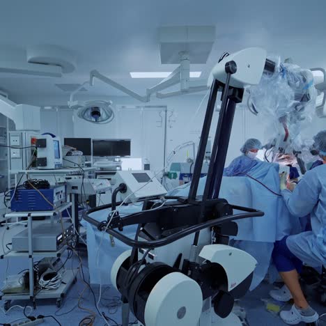 team of surgeon performing operation