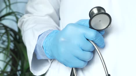 doctor examining with stethoscope