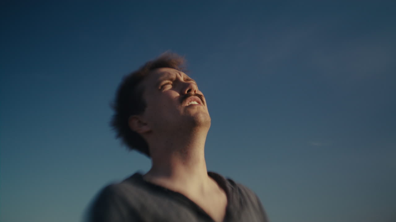 Man's Emotional Journey Under the Open Sky