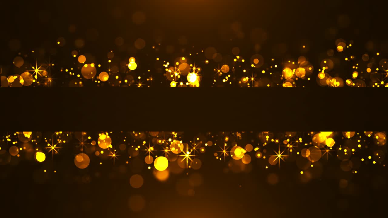 골든 보케와 스타 축제 스파클 배경과 복사 공간 4k 루프 가능한 비디오 제목에 적합한 크리스마스, 파티, 이벤트 및 비즈니스 이름의 애니메이션을 나타니다.