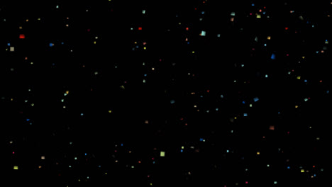 colorful confetti on black background