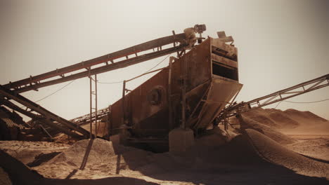 industrial processing plant in a desert landscape