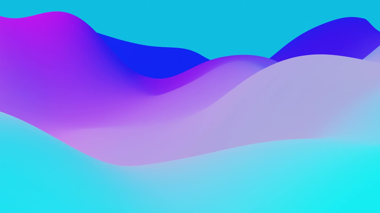 4k bucle sin costuras con gradientes azules fluidos abstractos, superficie ondulada de brillo interno. hermosos gradientes de color como fondo líquido abstracto, animación suave. 3d en estilo moderno plano agradable